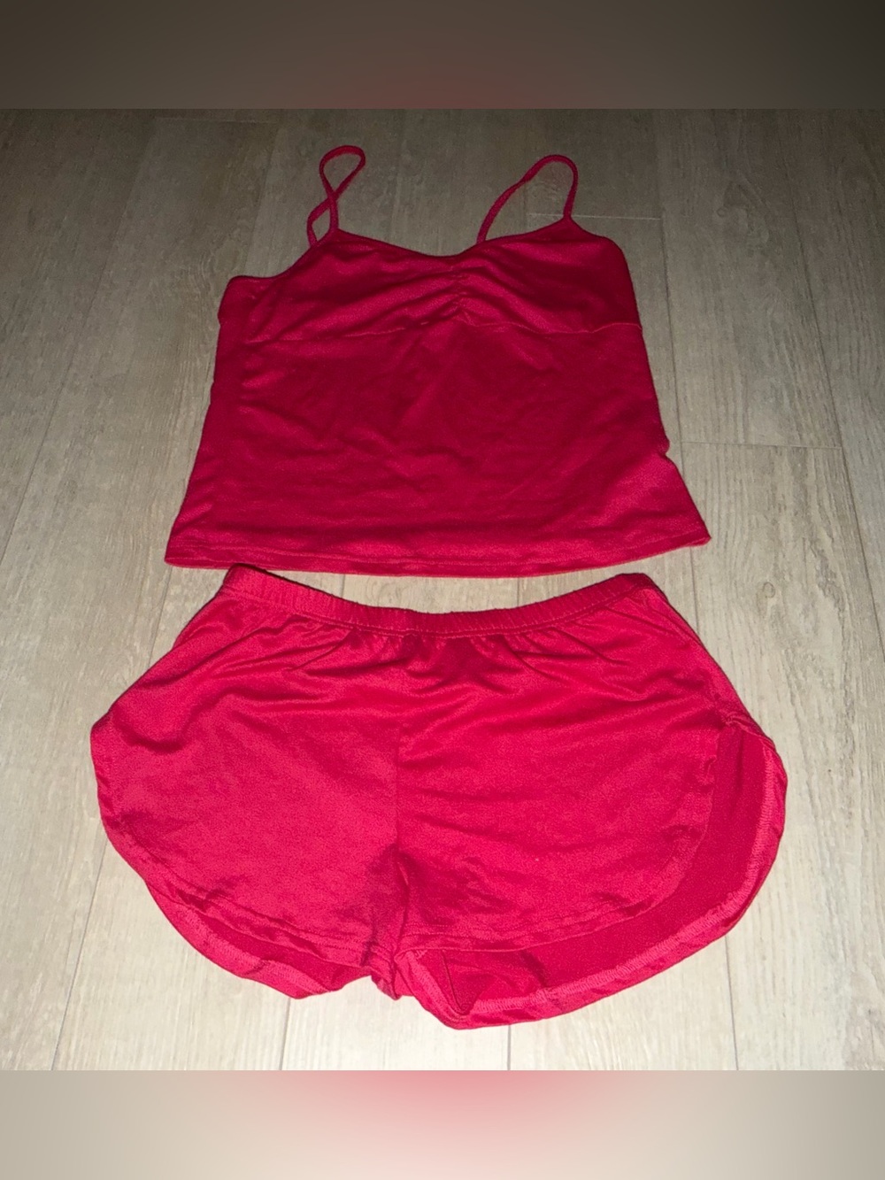 Soft Pink Ekouaer Camisole & Lounge Short Sleep Set
